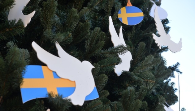 Weihnachtsbaum in Kyjiw leuchtet trotzt des Krieges