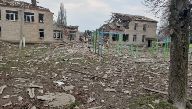Zaporizhzhia region governor shows consequences of rocket attack on gymnasium