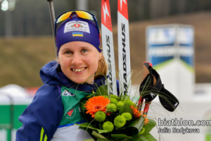 Anastasiya Merkushyna gana el oro en el Capeonato Europeo de Biatlón 