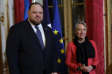 Le Président de la Verkhovna Rada de l’Ukraine reçu par Elisabeth Borne à Matignon 