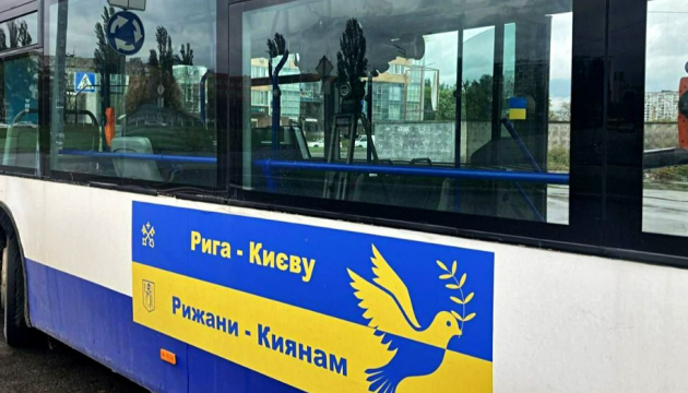 Latvia donates ten buses to Kyiv