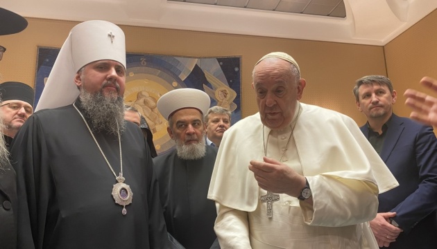 Pope Francis holds first meeting heads of Ukrainian churches