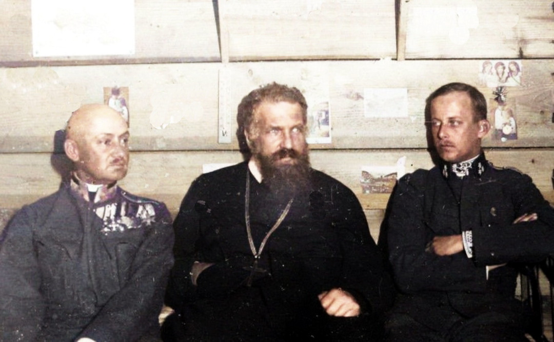 Барон Казимир Гужковський, митрополит Андрій Шептицький, ерцгерцог Вільгельм Габсбург