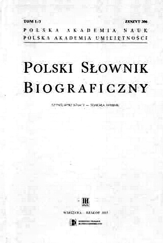 титульна сторінка “Польськи біографічний словник”, Краків, 1936 р
