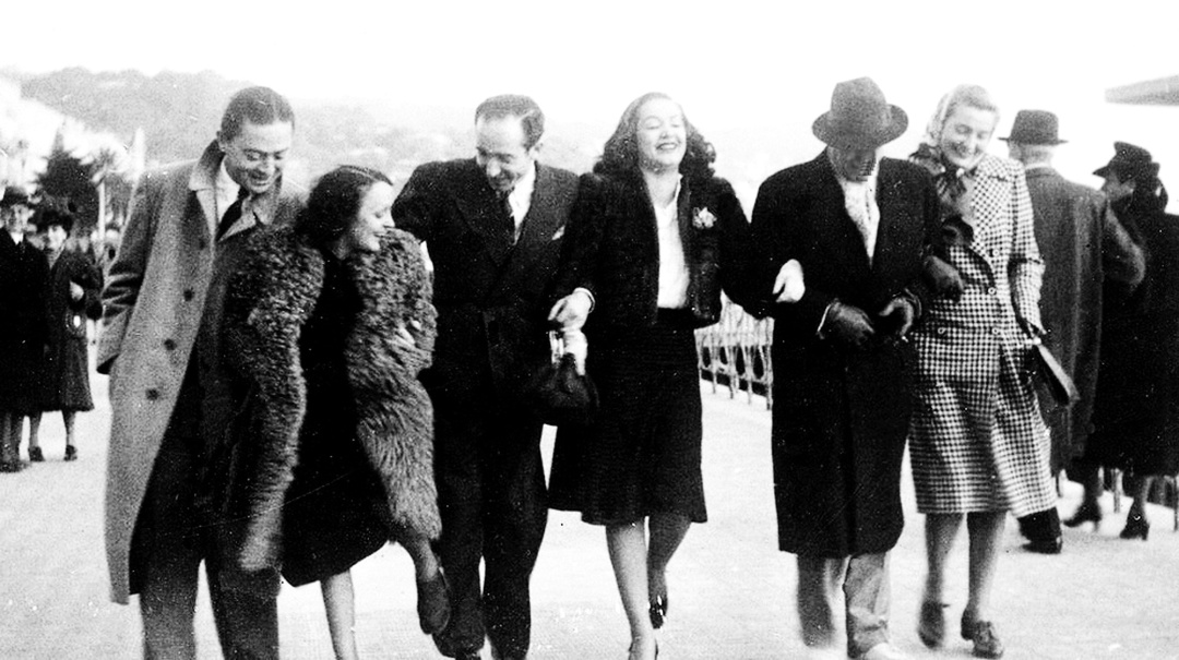 Норберт Ґланцберґ та Едіт Піаф із друзями, 1940 р