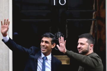 Selenskyj trifft in Residenz des Premierministers in der Downing Street ein