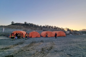  
Ukrainian rescuers set up tent city in Turkey’s Antakya
