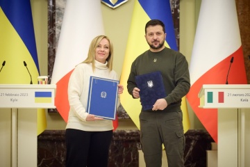 Zełenski i Meloni podpisali wspólną deklarację

