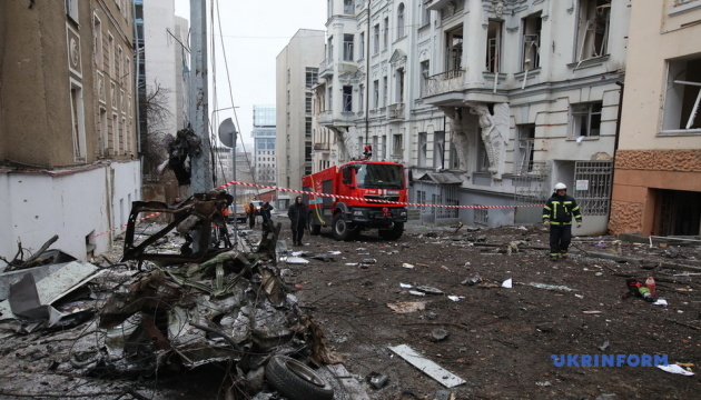 Rubble being cleared away, victims searched at site of explosion in Kharkiv