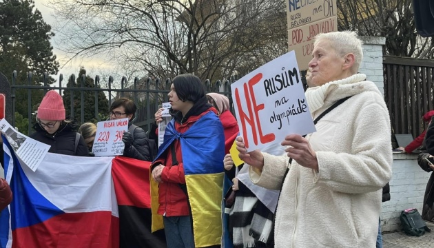 У Празі відбувся мітинг проти участі росіян і білорусів в Олімпіаді