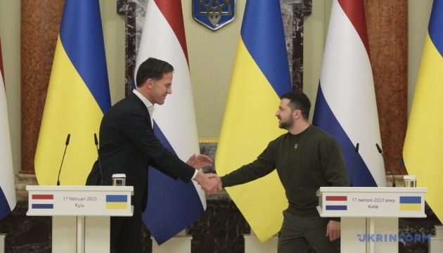 Прем'єр Нідерландів подякував Зеленському за теплий прийом та наголосив на підтримці України