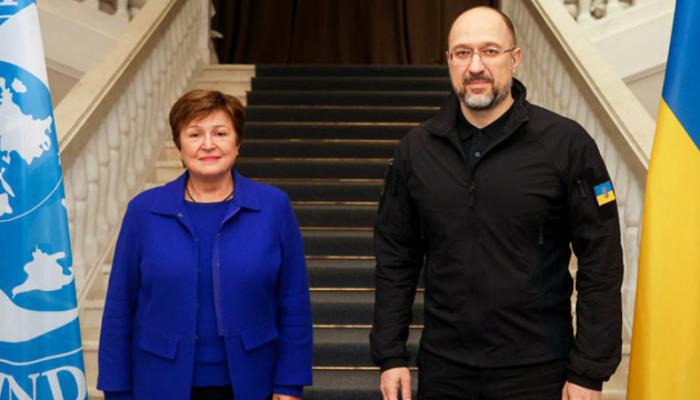 La directrice du FMI s’est rendue en Ukraine pour s’entretenir avec Volodymyr Zelensky et Denys Chmygal 