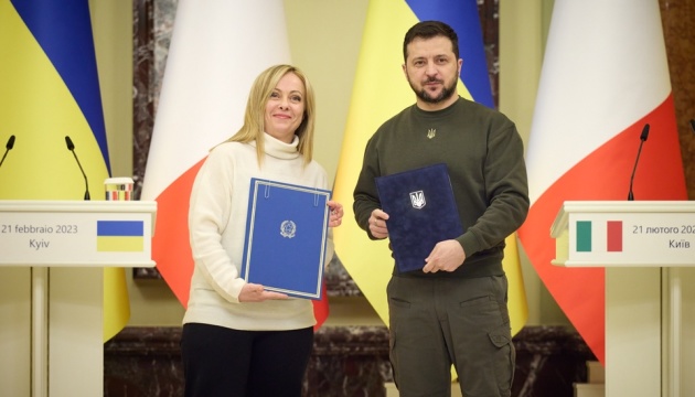 Zełenski i Meloni podpisali wspólną deklarację


