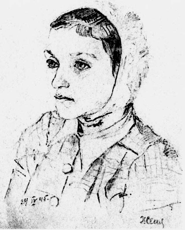 Зв’язкова Марта - Євгенія, Юхимюк, олівець, 1945 р.