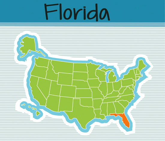 Флорида на карті США
