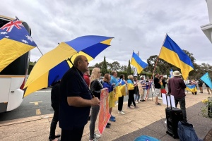 Українці Австралії провели акцію проти майбутнього головування росії в Радбезі ООН