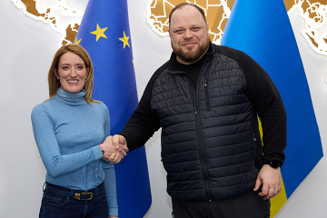 Stefantschuk und EU-Parlamentspräsidentin Metsola sprechen über Weg der Ukraine zu EU-Mitgliedschaft