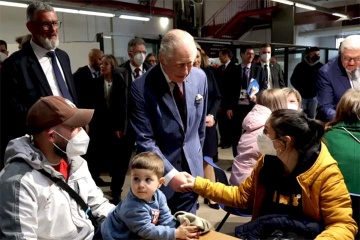 King Charles III visits center for Ukrainian refugees in Berlin