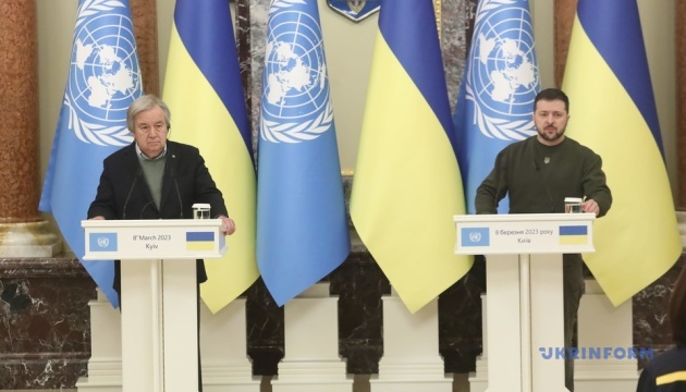 Antonio Guterres s’est entretenu avec Volodymyr Zelensky à Kyiv