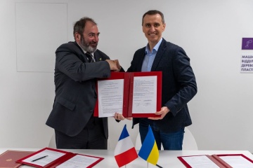 Ministros de Salud de Ucrania y Francia firman una declaración de cooperación