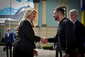 Zelensky se reúne con la presidenta de Eslovaquia