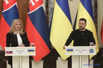 Zełenski spotkał się z prezydent Słowacji
