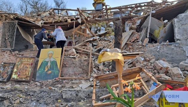 росіяни завдали масованого удару по Запорізькій області, пошкоджена церква