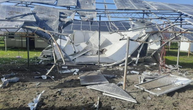 Enemy hits Nikopol district: houses, solar panels damaged