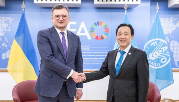 Dmytro Kuleba rencontre le directeur général de la FAO