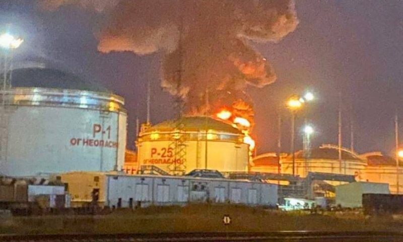 Пожежа на нафтобазі в Краснодарському краї