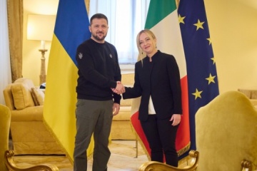 Zełenski spotkał się z szefową Rady Ministrów Włoch

