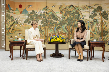 Zelenska invita a la esposa del presidente de Corea del Sur a la Cumbre de Primeras Damas y Caballeros 
