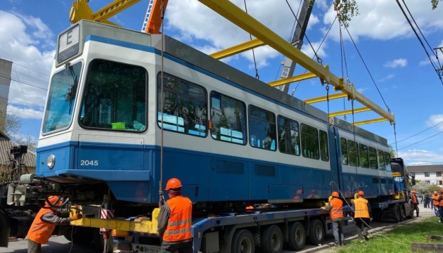 Three more Swiss trams arrive in Vinnytsia