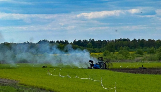 Tractor driver runs over Russian landmine in Kharkiv region