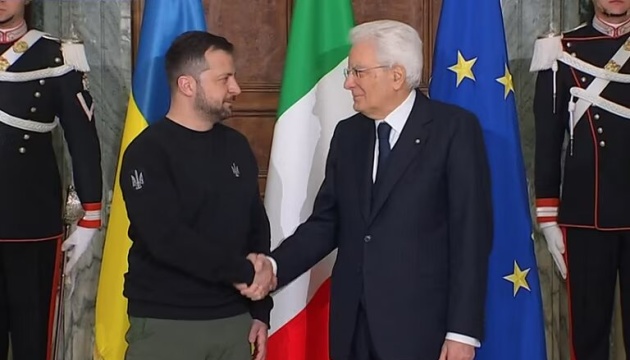 Volodymyr Zelensky rencontre le Président de l'Italie à Rome