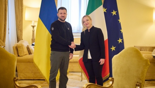 Zełenski spotkał się z szefową Rady Ministrów Włoch

