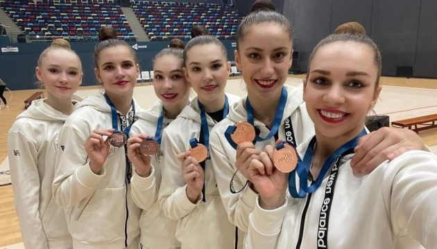 Збірна України здобула «срібло» у командному багатоборстві на ЧЄ з художньої гімнастики