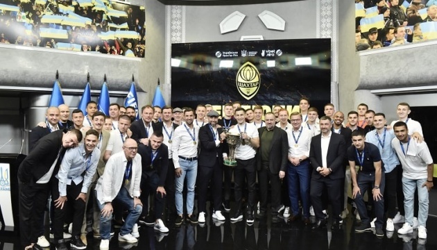 Футболістам «Шахтаря» у Києві вручили золоті медалі чемпіонів України