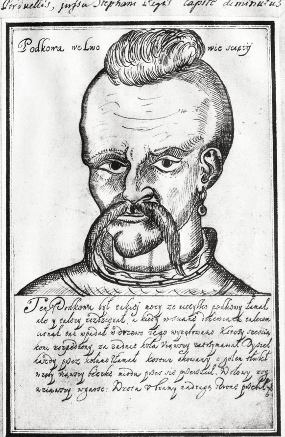 Іван Підкова - - єдиний відомий портрет кошового отамана, надрукований у польському альбомі XVII ст 