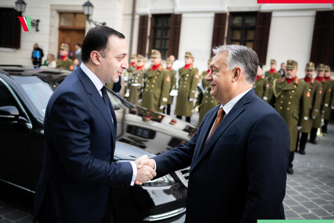 Прем’єр-міністр Грузії Іраклі Гарібашвілі та прем’єр-міністр Угорщини Віктор Орбан.  Фото:  Orbán Viktor/FB