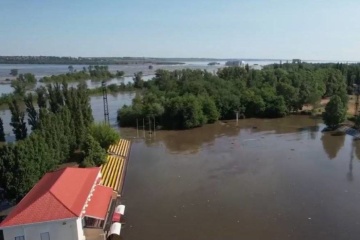 ウクライナ政権、カホウカ水力発電所爆破被害の動画を公開