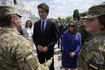 Justin Trudeau llega a Kyiv