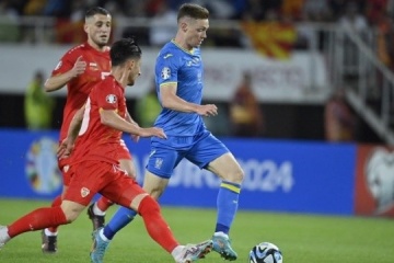 Ucrania derrota 3-2 a Macedonia del Norte en el clasificatorio para la Eurocopa 2024