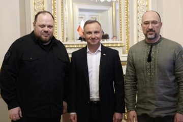 Stefanczuk i Szmyhal spotkali się z prezydentem Polski

