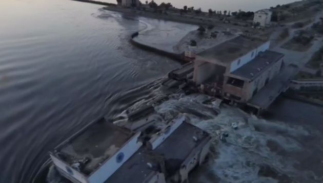 Almost entire Kakhovka HPP is already under water