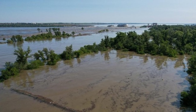 ヘルソン市の水位は安定、インフレツ川下流は水位上昇＝ウクライナ当局