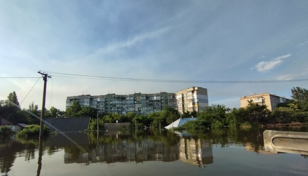 Wasser am rechten Ufer der Region Cherson sank über Nacht um 20 Zentimeter