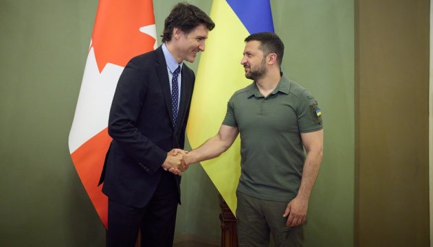 Zelensky, Trudeau meeting in Kyiv