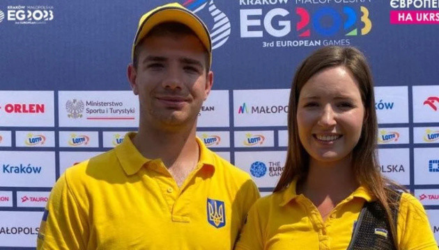 Павлова та Кожокарь завоювали «срібло» у змішаних змаганнях у стрільбі з лука на Європейських іграх