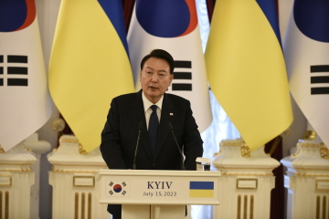 尹韓国大統領、ウクライナ支援額を１億５０００万ドルに増加すると発表